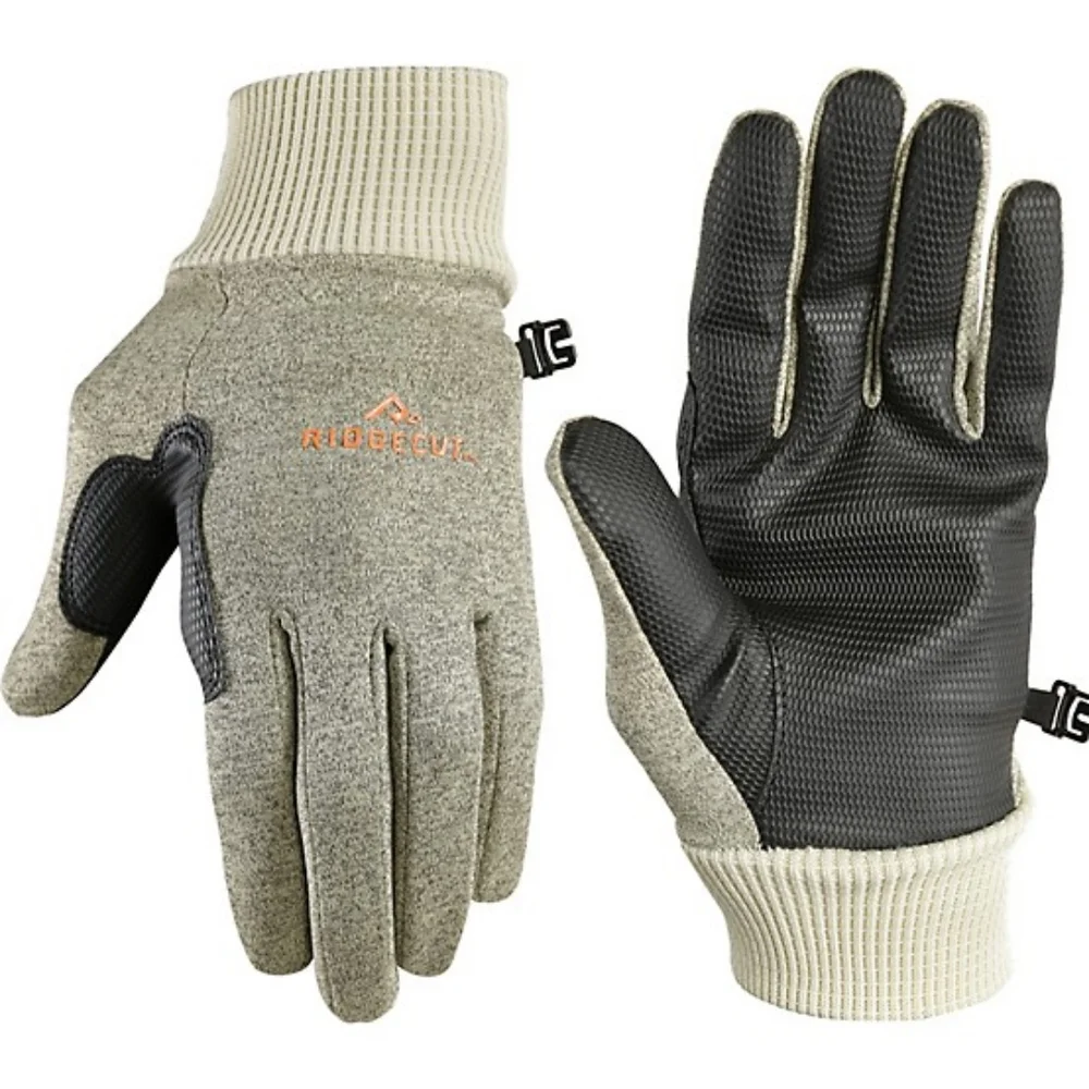 Ridgecut Performance Beige Stretch Fleece Glove With Grip Palm M